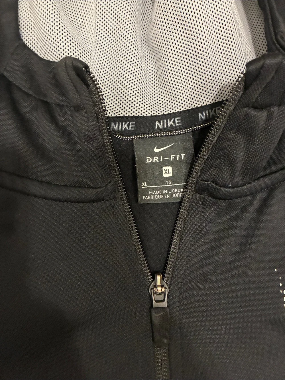 Nike Black Hooded Jacket with white Logo